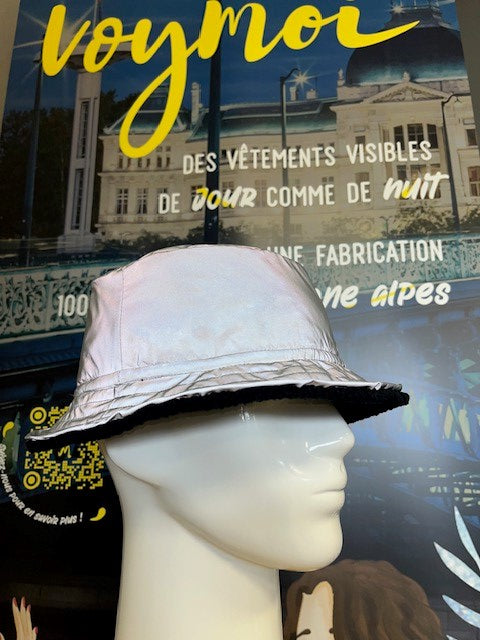 BOB REVERSIBLE RETROREFLECHISSANT ET POLAIRE NOIRE